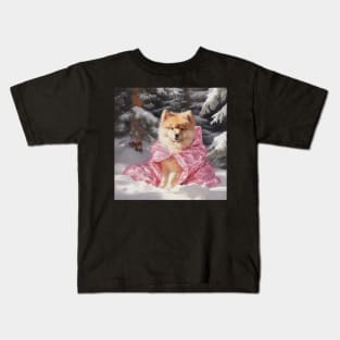 Finnish Lapphund In Snow Kids T-Shirt